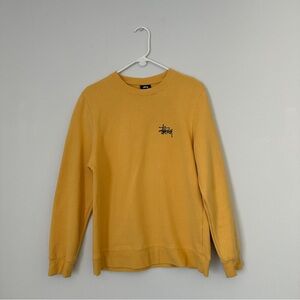 Stüssy Mustard Yellow Crewneck Pullover